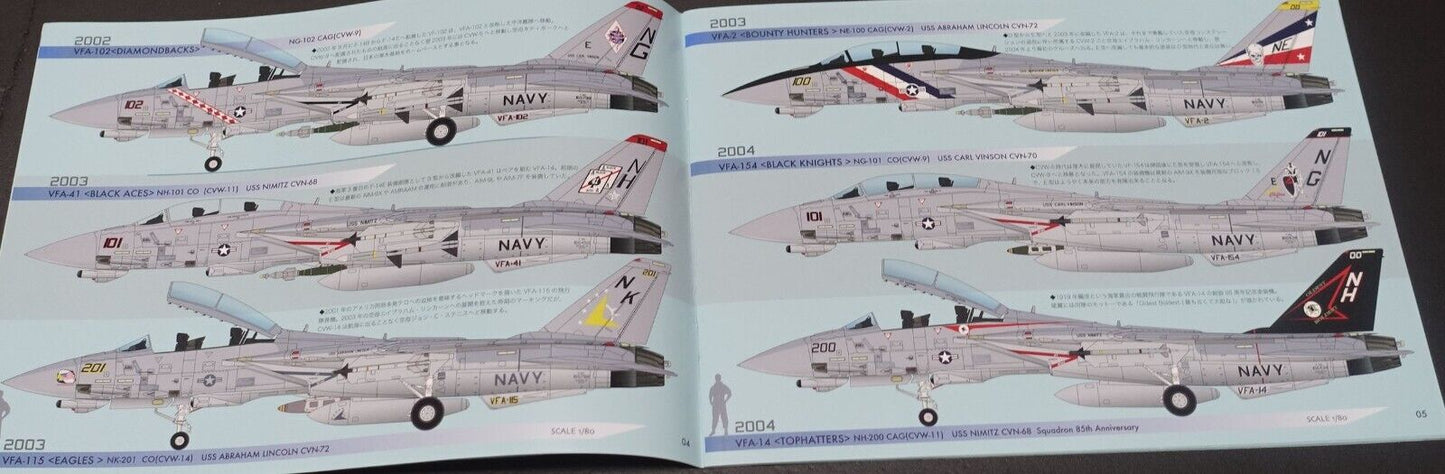 Takeshi Oka Imaginary Fighter Aircraft Art Book F-14E Mighty Tomcat 1/80 Scale 