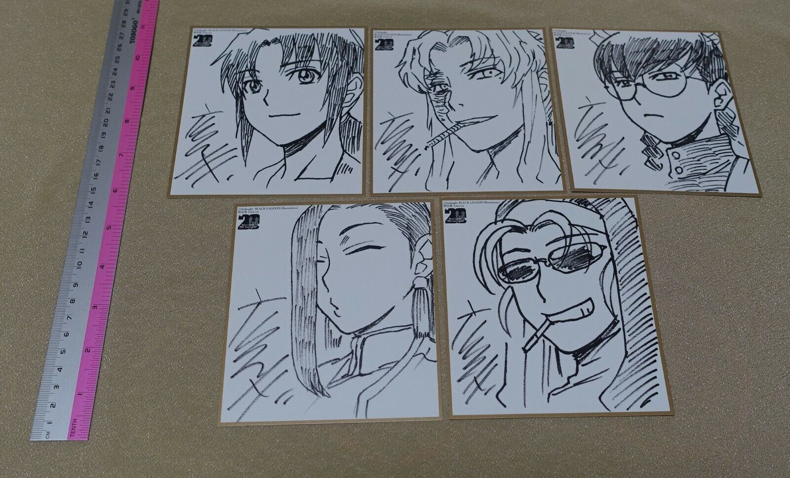 Black Lagoon Exhibition Event item Rei Hiroe Print Shikishi Art Card 5 Character 