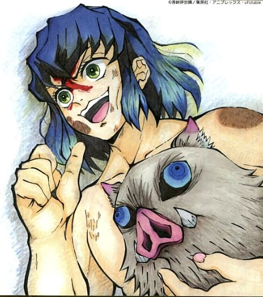 ufotable Kimetsu no Yaiba Demon Slayer Printed Shikishi Art Board Inosuke F 