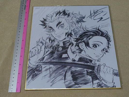 Kimetsu no Yaiba Demon Slayer Print Shikishi Art Board Tanjiro & Kyojuro Rengoku 