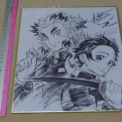 Kimetsu no Yaiba Demon Slayer Print Shikishi Art Board Tanjiro & Kyojuro Rengoku 