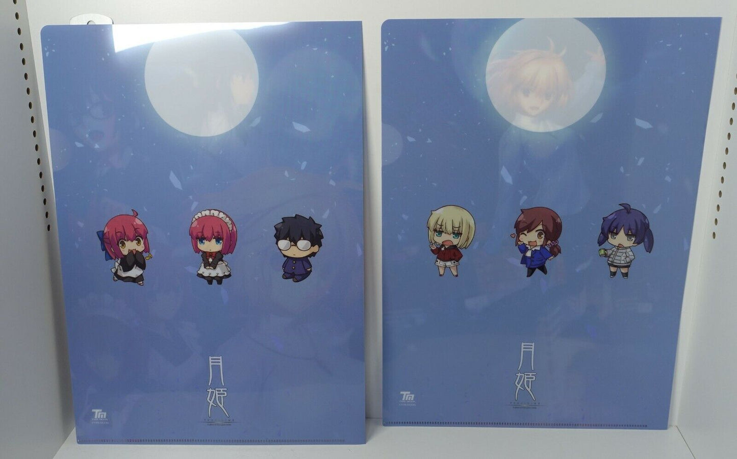 Tsukihime A piece of blue glass moon PVC Art Sheet Clear File 4 piece set 