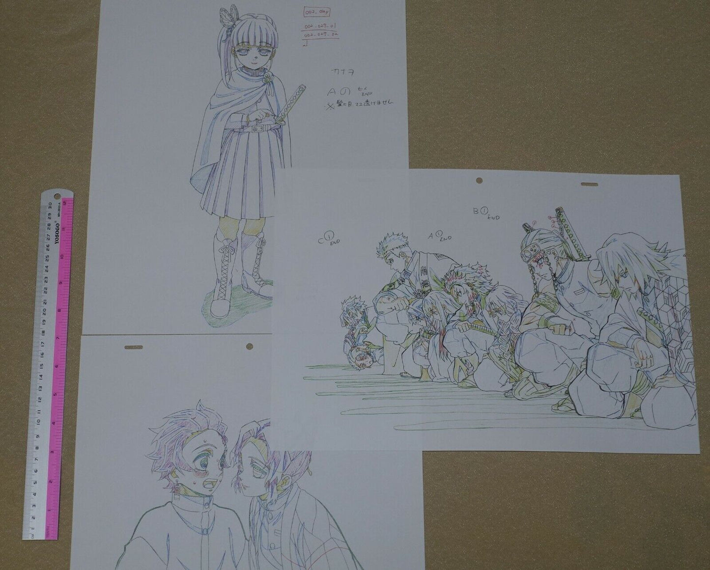 ufotable Kimetsu no Yaiba Demon Slayer Key Frame Art Sheet Pillars etc 3 set 