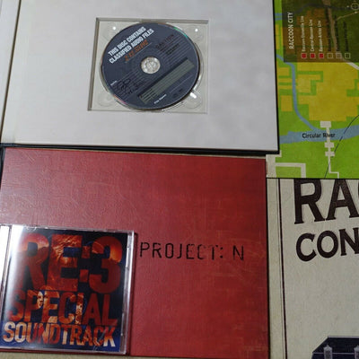 RESIDENT EVIL RE2 & RE3 ART BOOK SOUND TRACK CD POSTER SET 