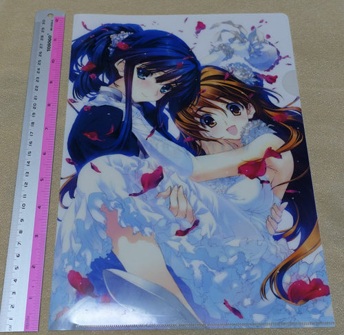 AQUA PLUS White Album Kazusa & Yukina A4 Size Clear File Folder 