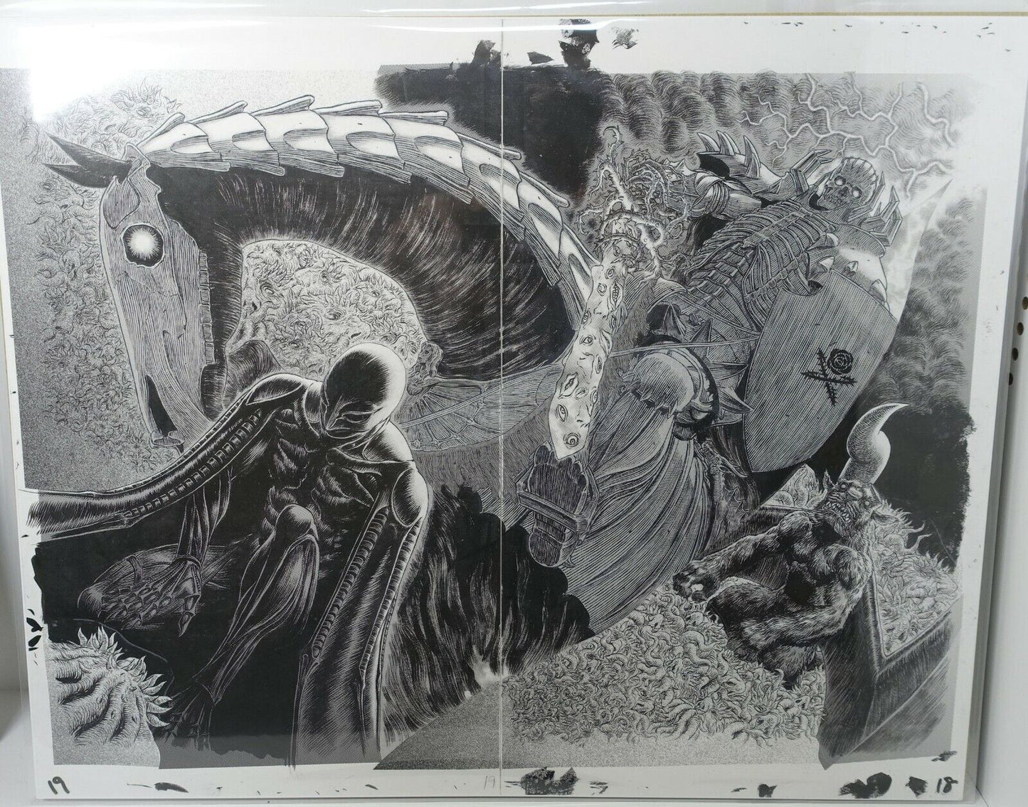 BERSERK Exhibition Item Reproduction of Original Picture Skull Knight & Femto 