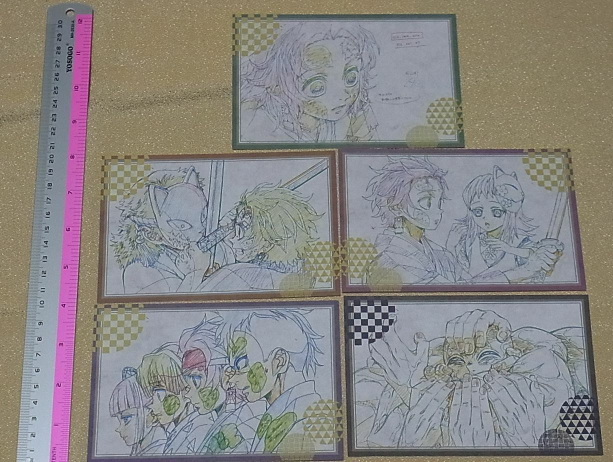 ufotable Kimetsu no Yaiba Demon Slayer Post Card 5 pieces set 