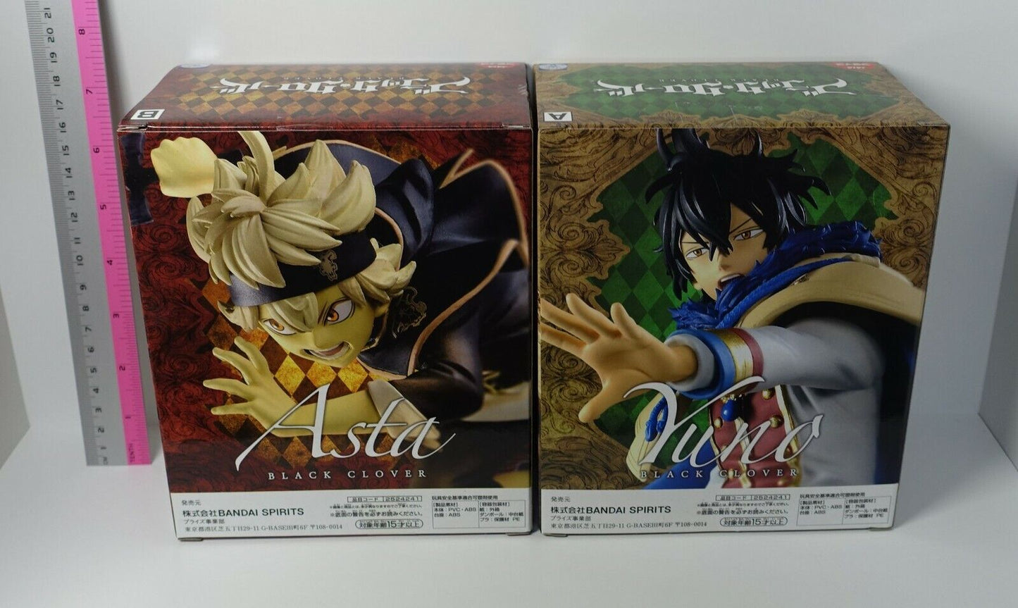 Banpresto Black Clover DXF Figure ASTA Sepia ver & YUNO Statue Set 