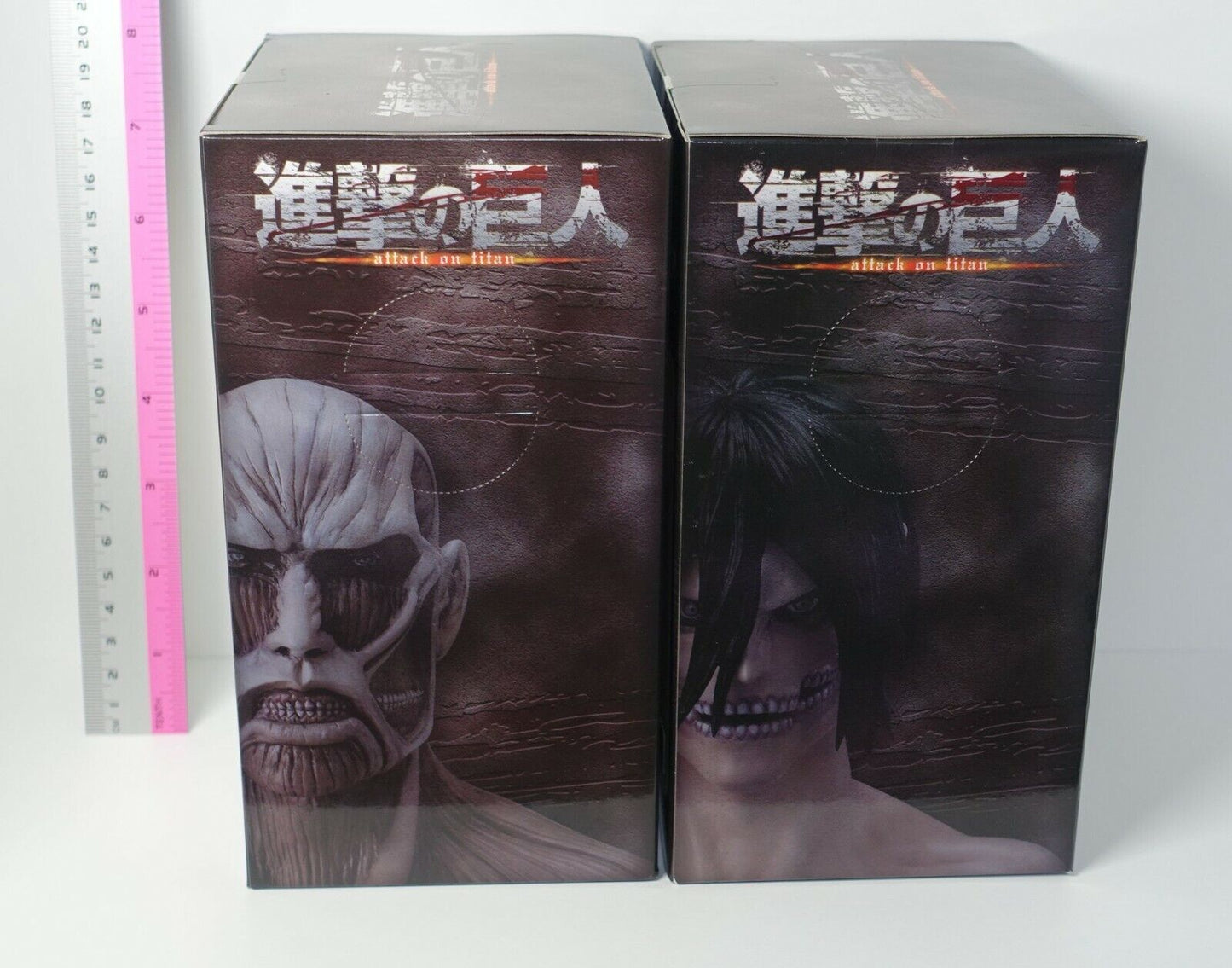 Attack on Titan Eren Yeager & Colossal Titan Bust Statue Set 