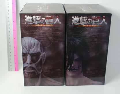 Attack on Titan Eren Yeager & Colossal Titan Bust Statue Set 