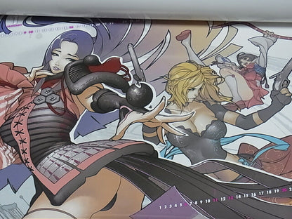 CAPCOM GIRLS 2011 CALENDAR POSTER 7 SET Kinu Nishimura Akira Yasuda etc 