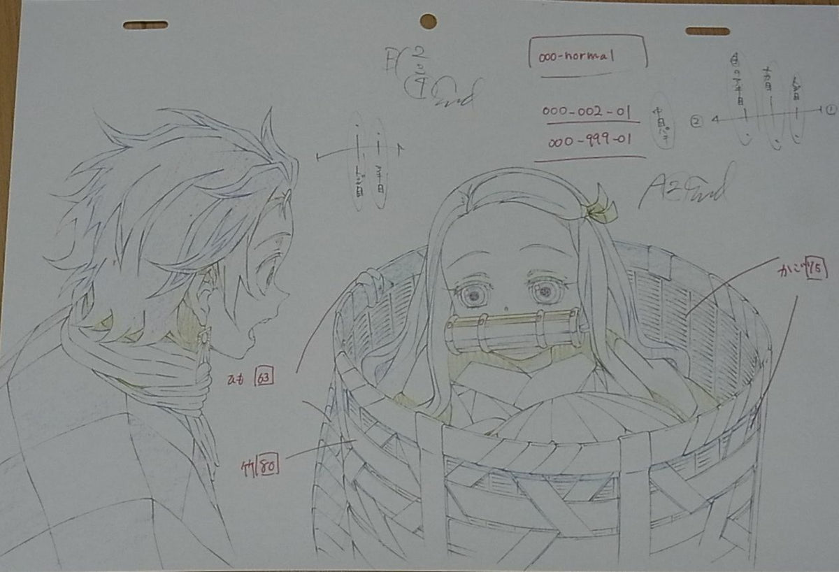 ufotable Kimetsu no Yaiba Demon Slayer Key Frame Art Sheet Tanjiro & Nezuko B 