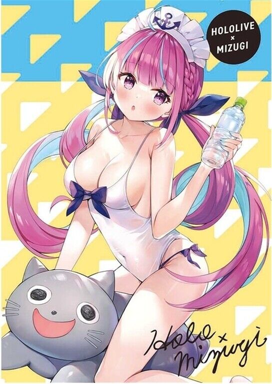 Hachigo Ayami Vtuber Swim Suit Color Art BooK HOLO MIZUGI with PVC Art Sheet 