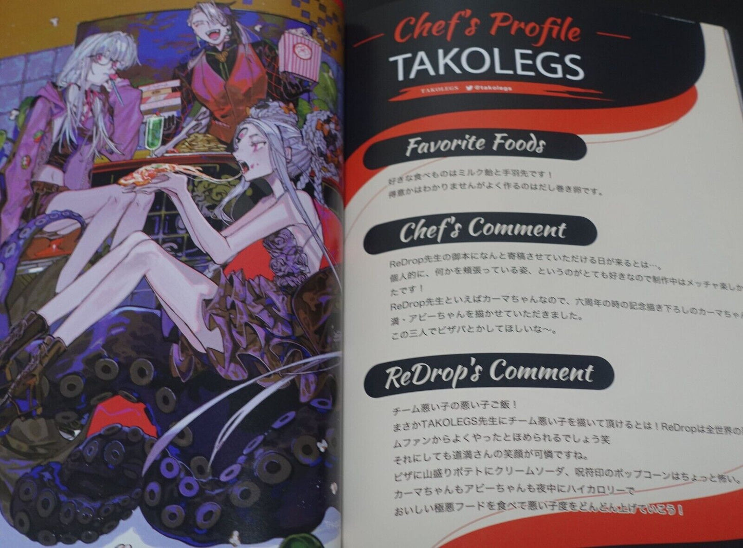 ReDrop Fate Grand Order Color Fan Art Book FGO Servant & Delicious Cuisine 