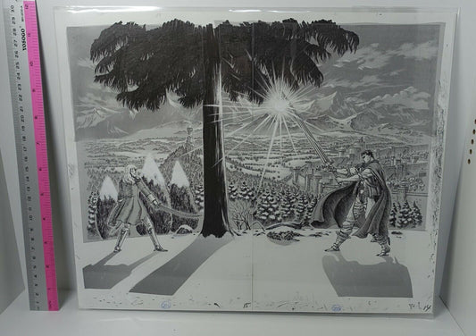 BERSERK Exhibition Item Reproduction of Original Picture Guts VS Griffith 2 