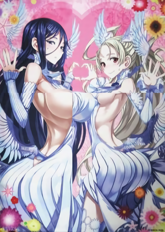 Raita Absolute Girl Absolute Whiteness Magical Girl 51x72 cm Tapestry Wall Scroll Sister Misa & Sasaki San